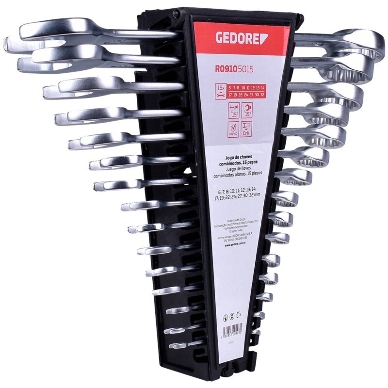 JOGO CHAVE 6 > 32 MM COMB 15 PÇS GEDORE RED