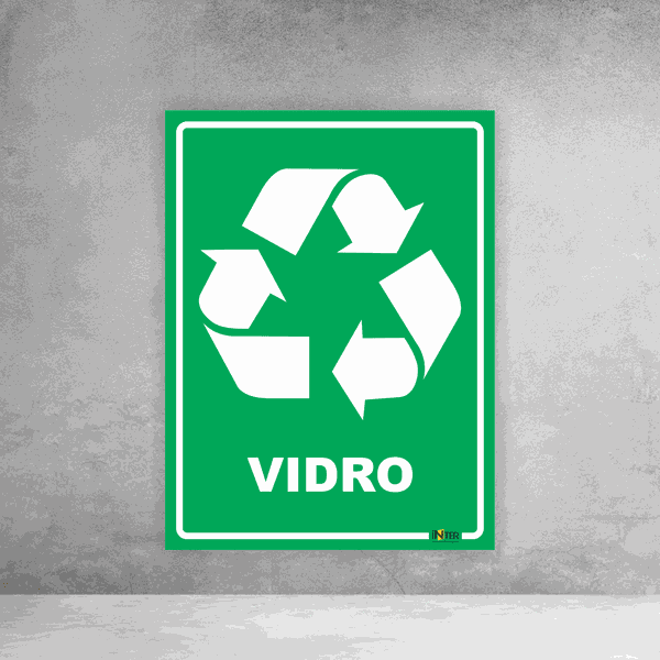 PLACA INFOR.LIXO RECICLAVEL VIDRO