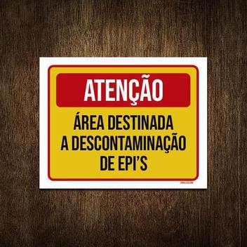 PLACA INFOR.AREA DEST. DESCONTAMINACAO