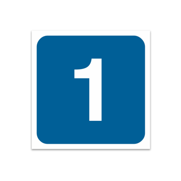 PLACA INFOR.NUMERO 1 ADESIVO
