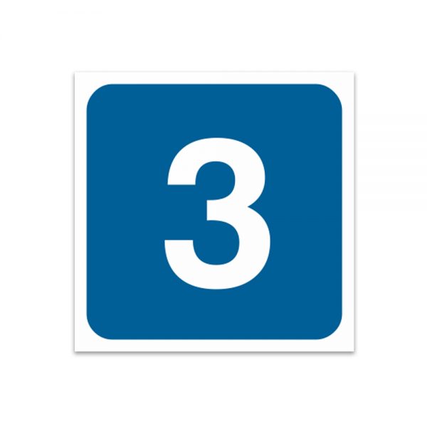 PLACA INFOR.NUMERO 3 ADESIVO