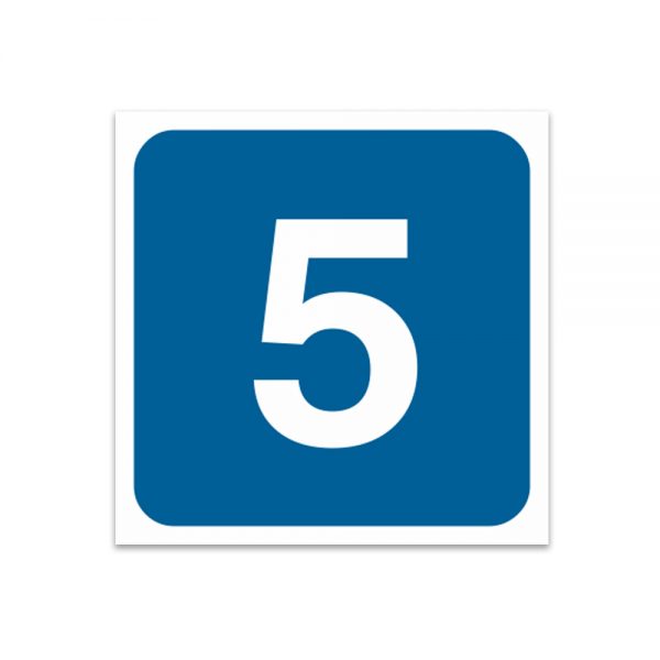 PLACA INFOR.NUMERO 5 ADESIVO