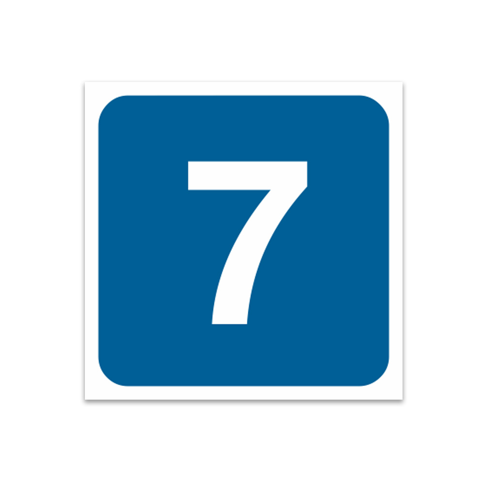 PLACA INFOR.NUMERO 7 ADESIVO