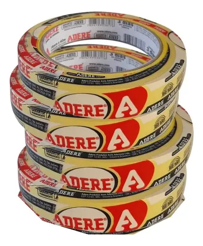 FITA CREPE 18MM X 40M AUTOM. AMARELA ADERE