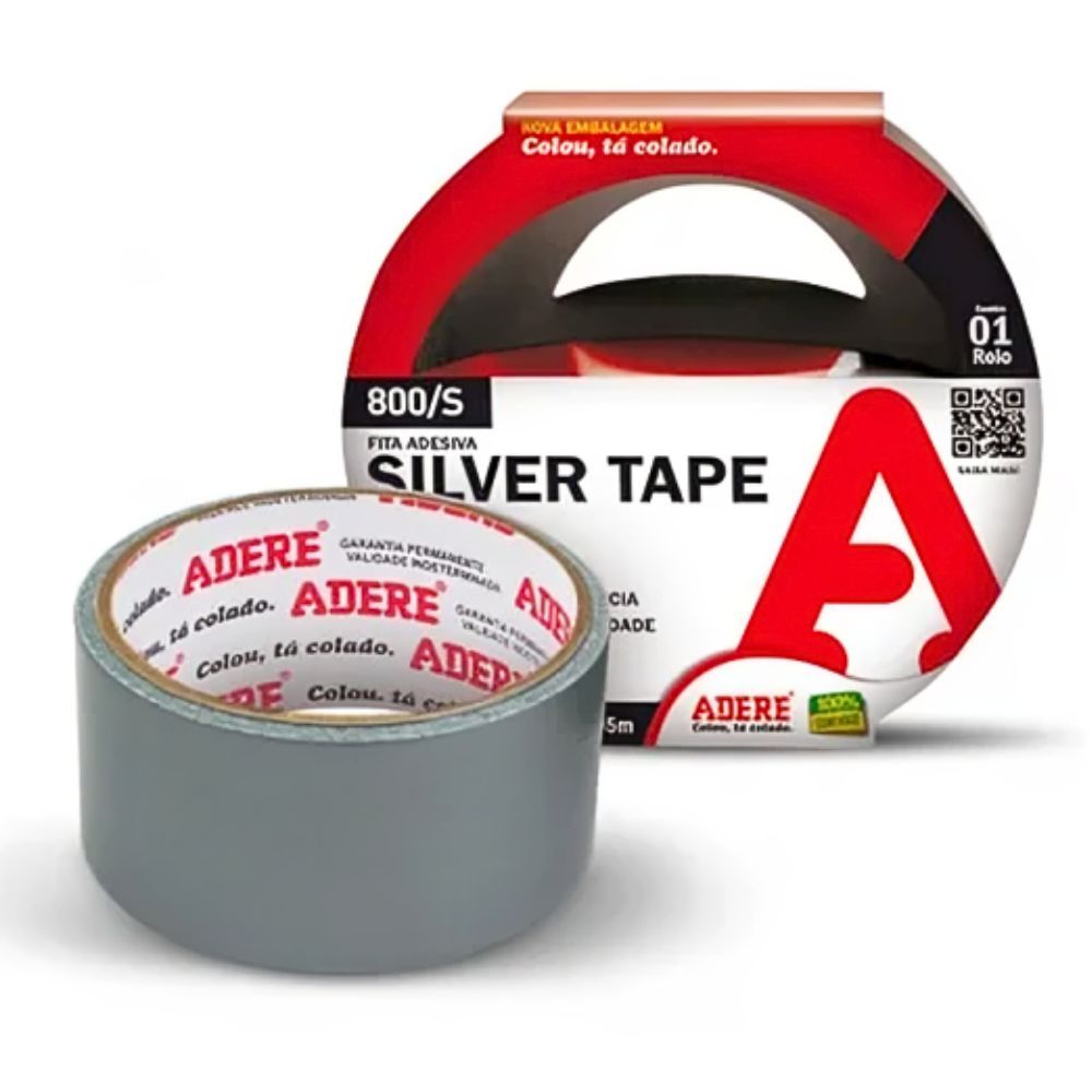 FITA ADES SILVERTAPE 45 X  5MT ADERE PRATA 800/S