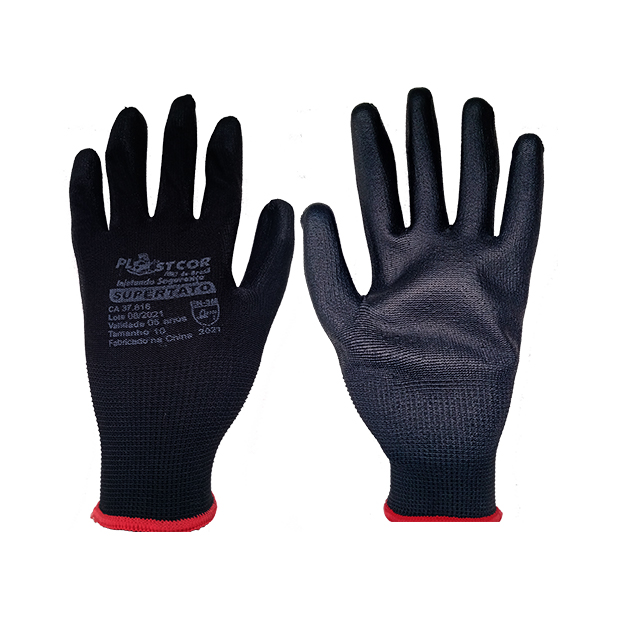 LUVA TRICOT MULT.TATO PRETA T-09  C.A 37816 PLASTICOR