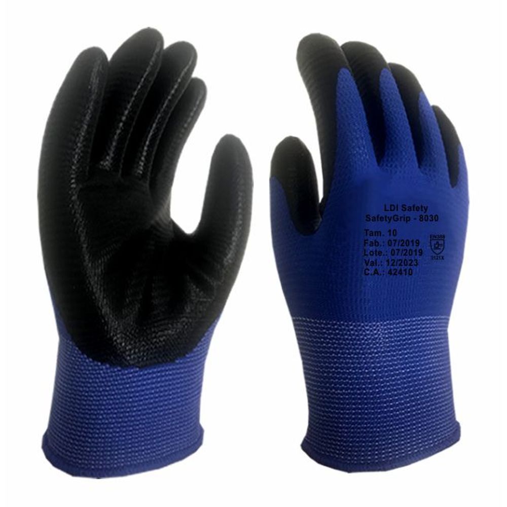 LUVA SAFETYGRIP T-09 GDE C.A   LDI SAFETY