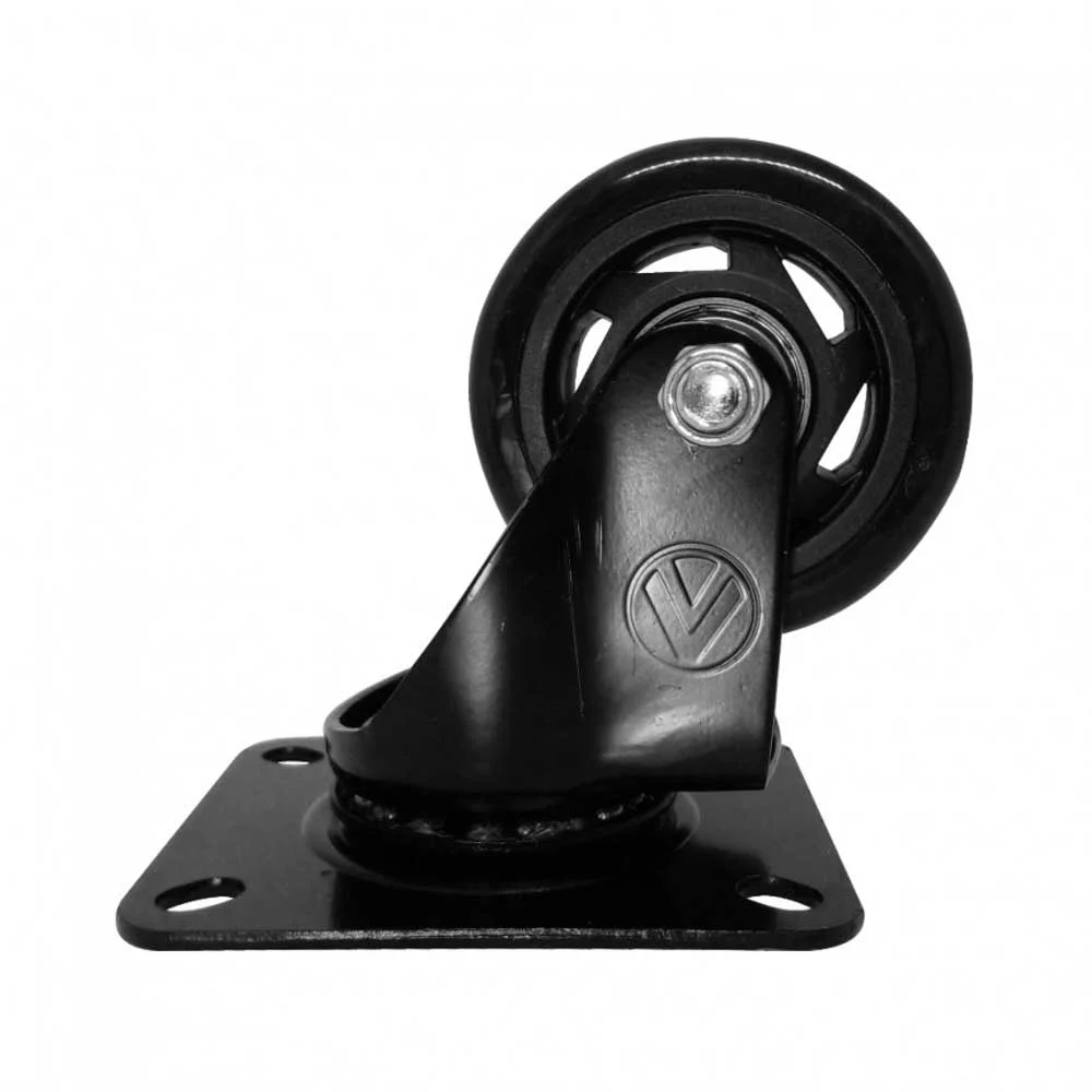 RODIZIO GIRAT. DE PVC PRETO 2