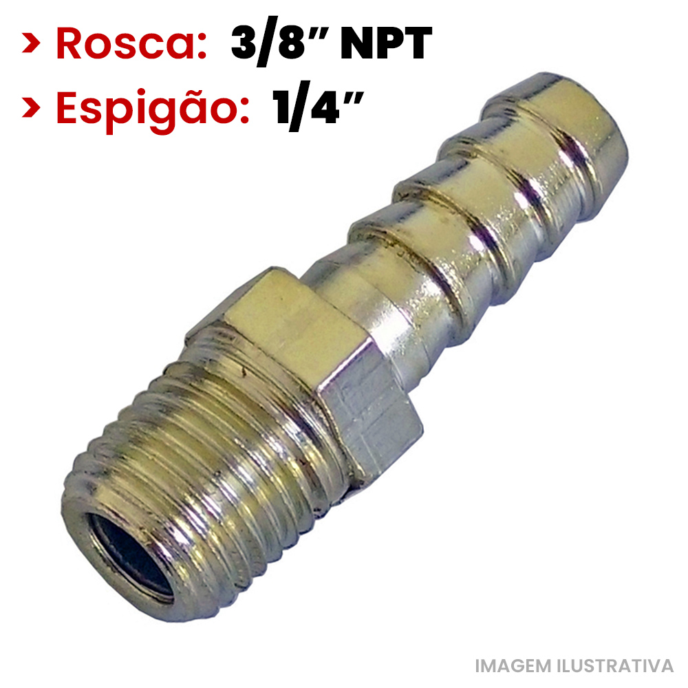 ESPIGAO FIXO MACHO 3/8 X 1/4