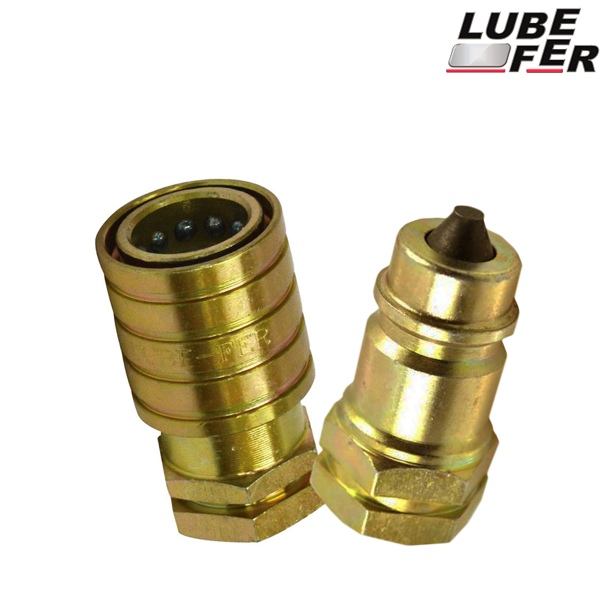 ENGATE RAPIDO 1/2 X 16MM  FEMEA/MACHO C/ TRAVA LUBEFER