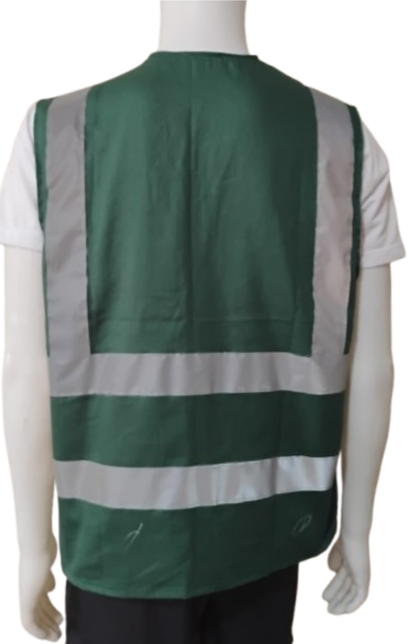 COLETE REFLET VERDE/BRANCO GG