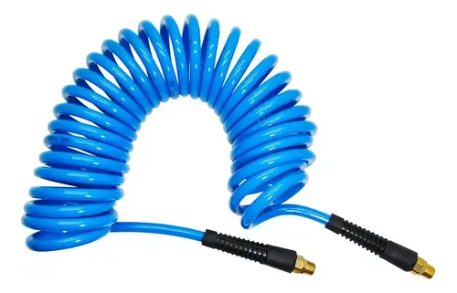 MANGUEIRA ESPIRAL PU 12 X M16 5,5MTS AZUL P/FREIO