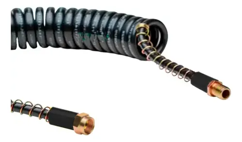 MANGUEIRA ESPIRAL PU 12 X M16 5,5MTS PRETA  P/FREIO