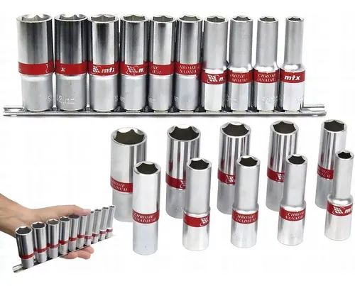 JOGO SOQUETE 1/2  X MM SEXT. 10 PÇS LONGO MTX