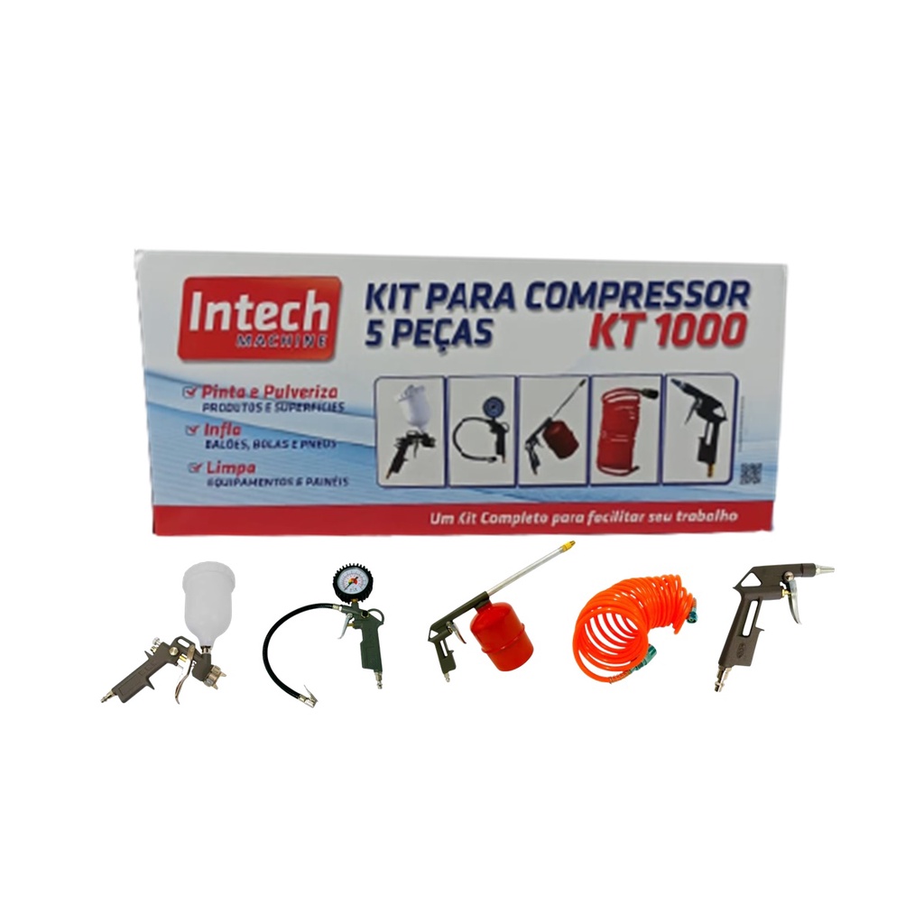 KIT P/ COMPRESSOR KT1000 5 PÇ INTECH