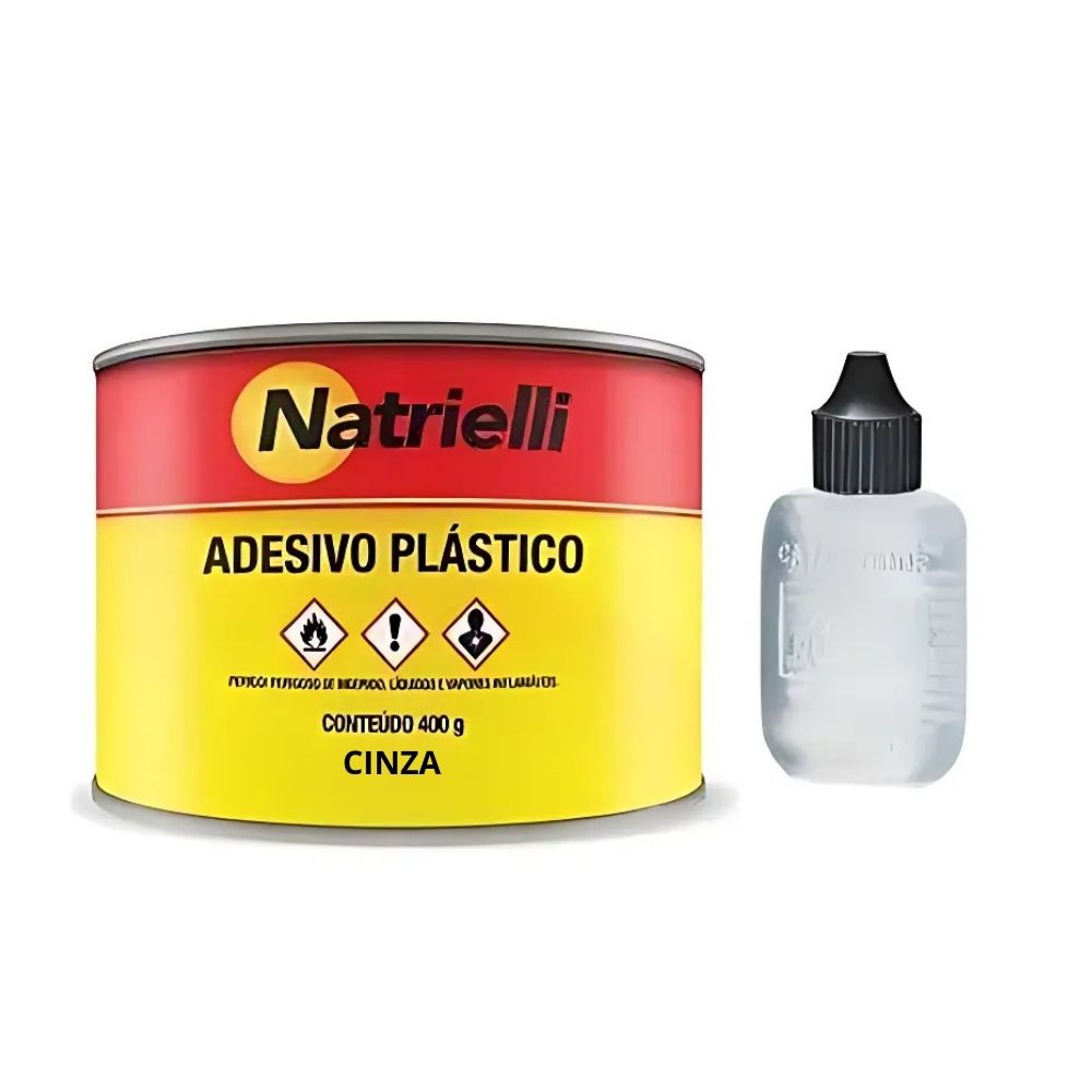 MASSA PLASTICA 400 G CINZA NATRIELI