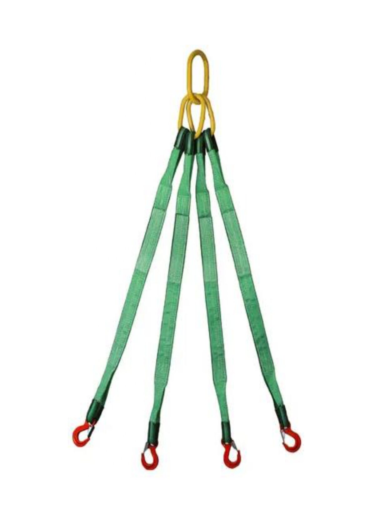 CINTA DE ELEVAÇÃO TIPO LEG/GRAB 4 PERNAS 60 MM X 1,O MT VERDE 4.20 TON FITA CABO