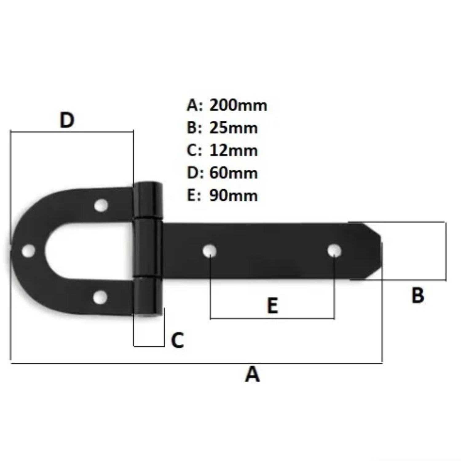 DOBRADIÇA FERRAD. Nº 0 #3/16 PRETA TARZA