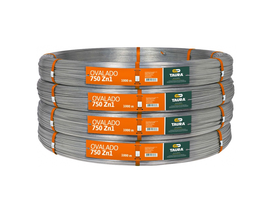 ARAME OVALADO 650 Kgf Zn1 2.2x2,7 1000 MTS TAURA