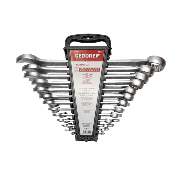 JOGO CHAVE 6 > 32 MM COMB 24 PÇS GEDORE RED