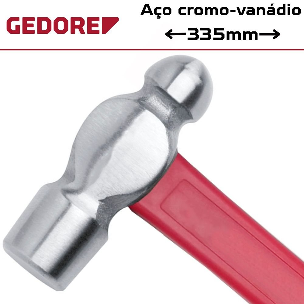 MARTELO 500 GR BOLA GEDORE RED
