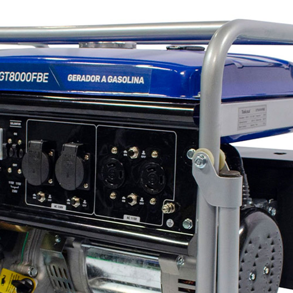 GERADOR GAZOL. 4-TEMPO GT8000FBE-B 7200W M.FASICO C/ PARTIDA TEKNA