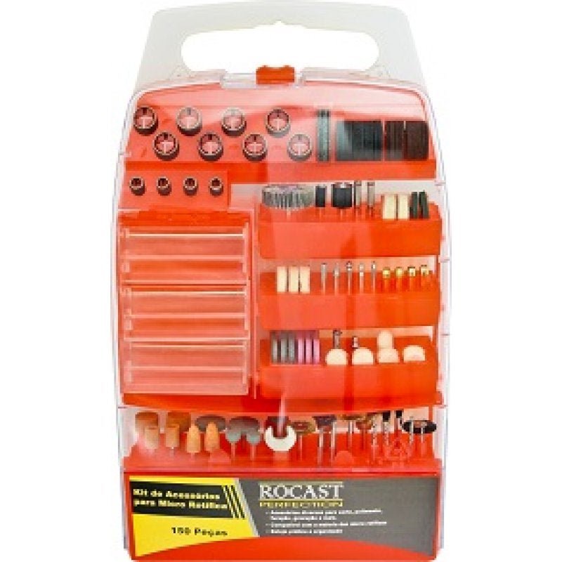 KIT ACESSORIOS P/ MICRORRETIFICA 150 PÇS ROCAST