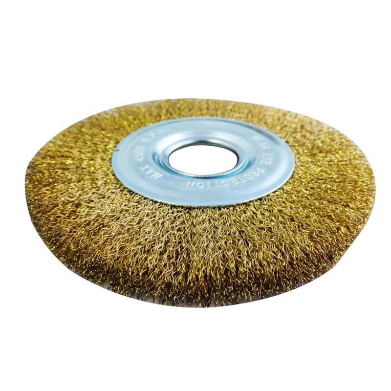 ESCOVA CIRCULAR 63MM X 10MM AÇO LATONADA C/HASTE DISFLEX