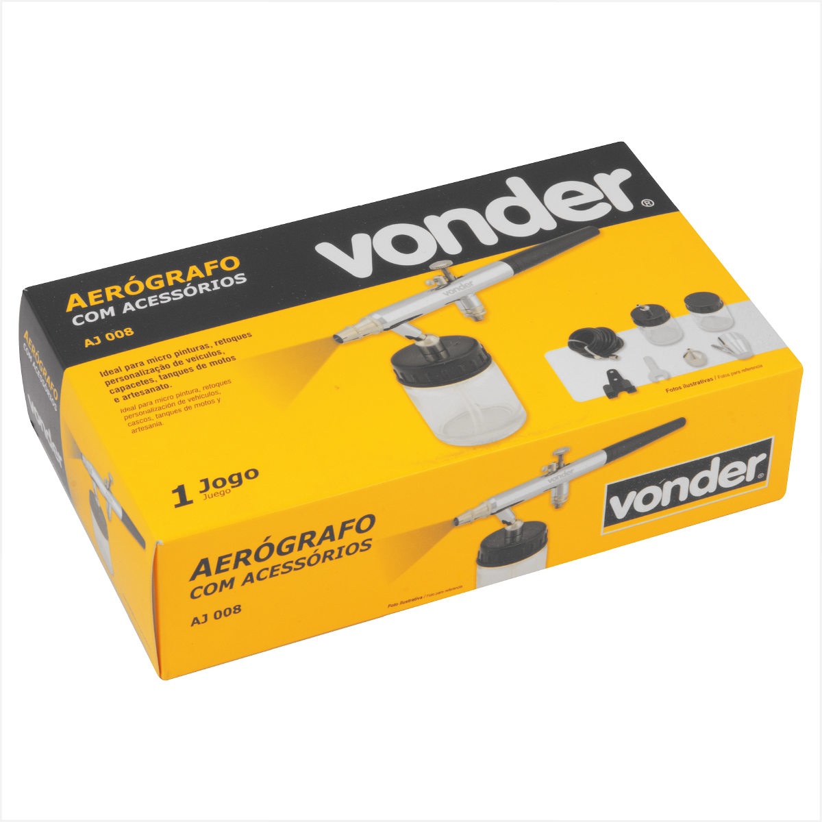 AEROGRAFO C/ ACESSORIOS AJ008 VONDER