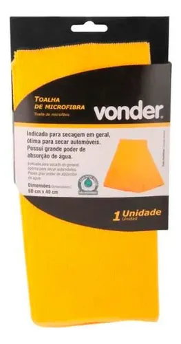 TOALHA 60X40CM 310 GSM MICROFIBRA VONDER