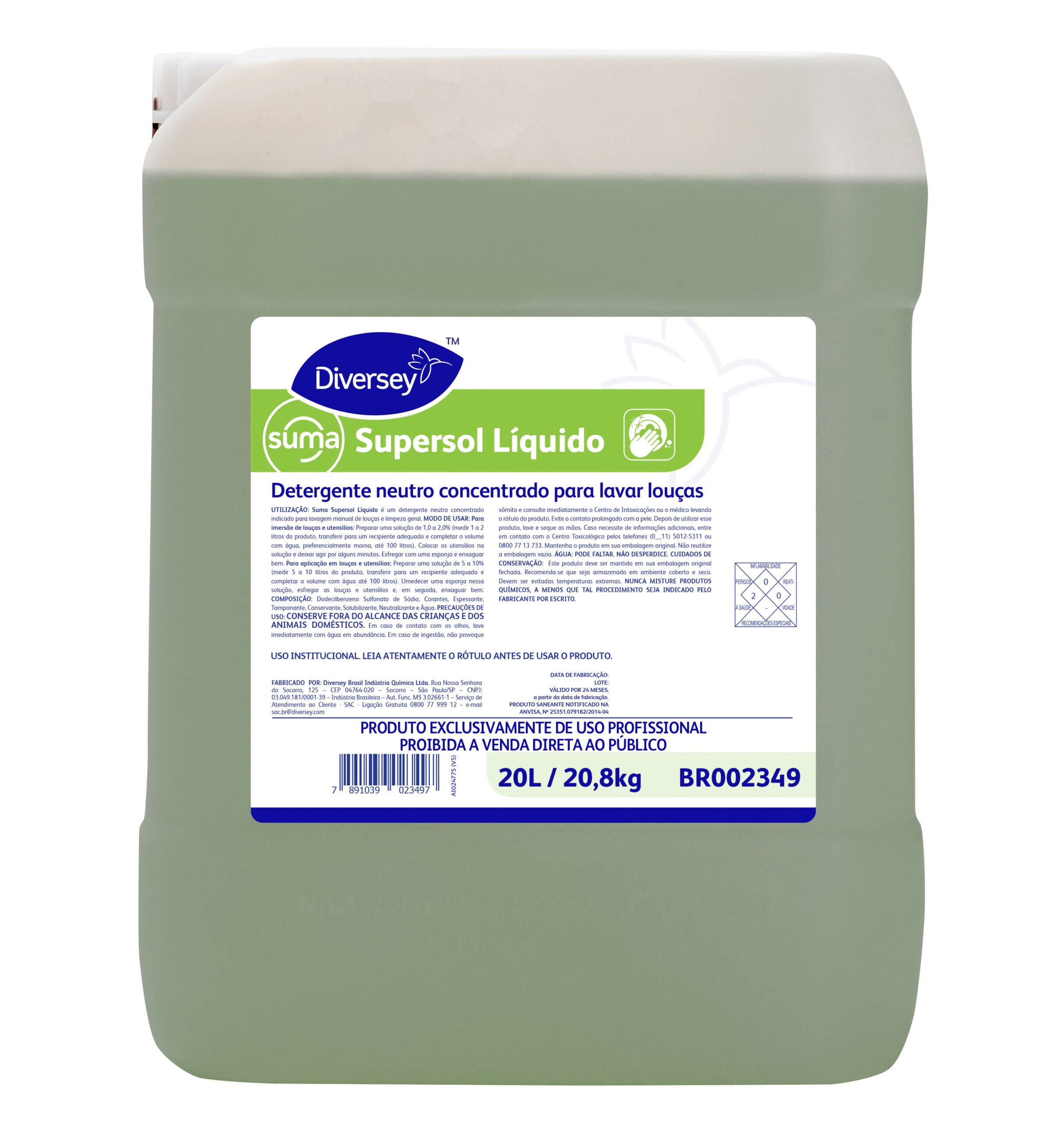 DETERGENTE CONCRE LIMP 20 LTS AMBIENTAL