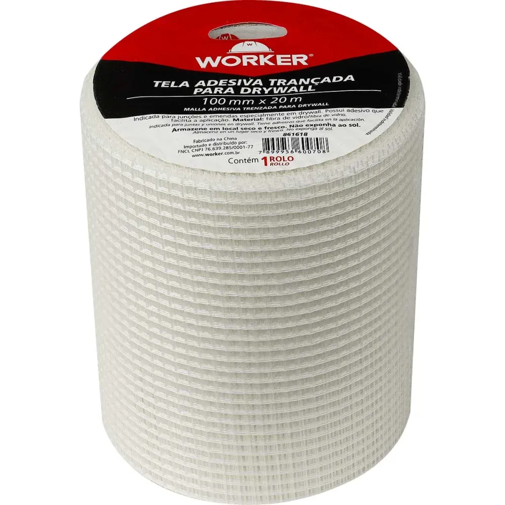 FITA ADES C/ TELA P/ DRYWALL 100 X 20MT WORKER