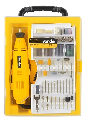 MICRO RETIFICA 115W 110V C/ 175 PÇ VONDER