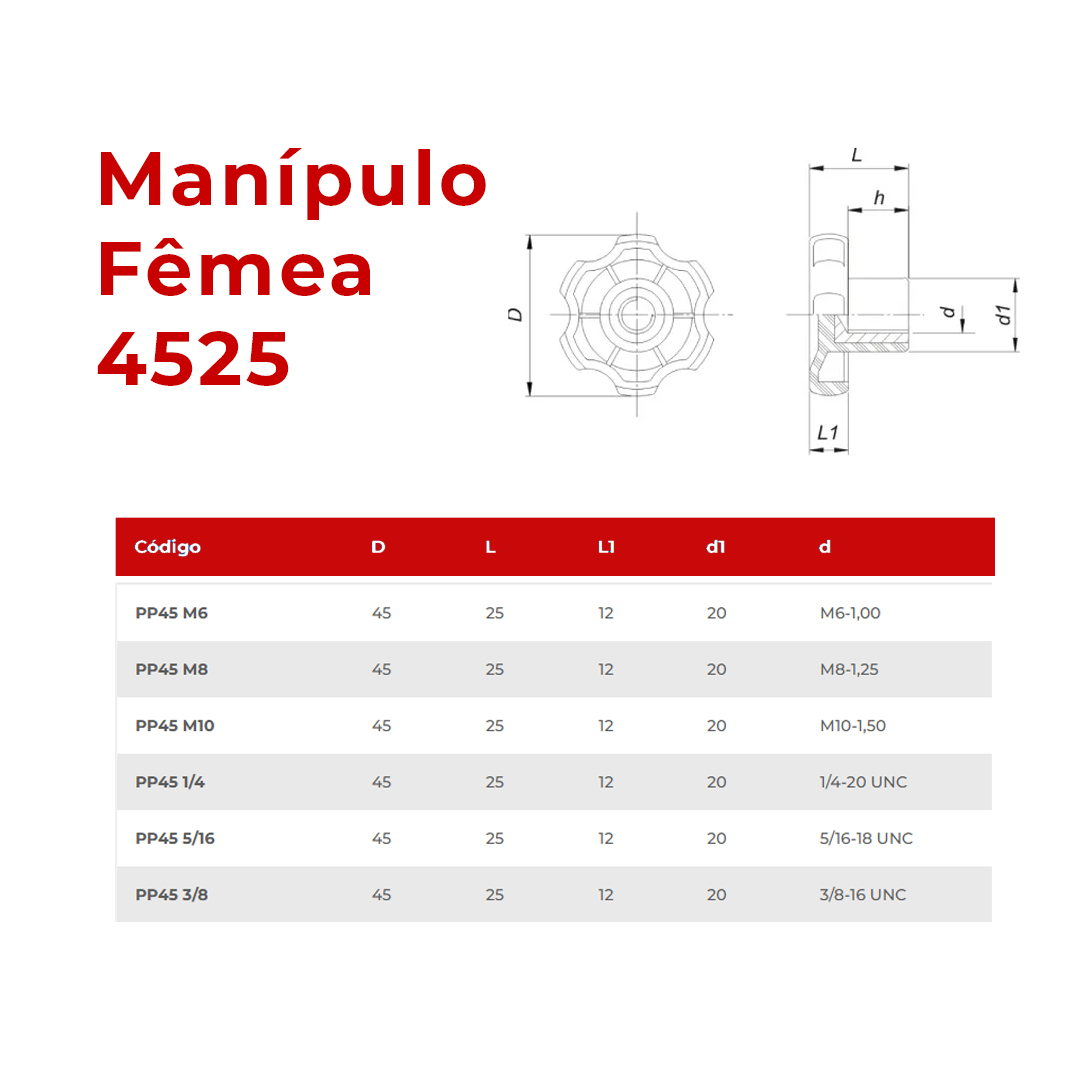 MANIPULO FEMEA 4525 3/8