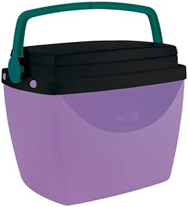 CAIXA TERMICA  6L LILAS C VERDE MOR