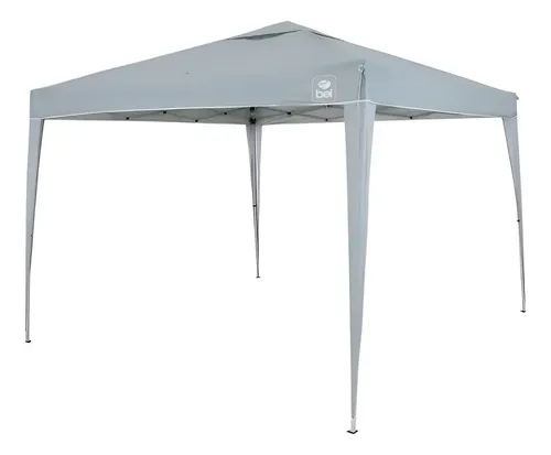 TENDA GAZEBO RETA DOBRAVEL 3 X 3  POLIESTER ALUMINIO CINZA BEL FIX