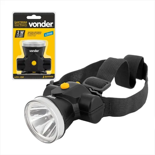 LANTERNA P/ CABEÇA RECARREGAVEL LEDCOB LCV150 VONDER