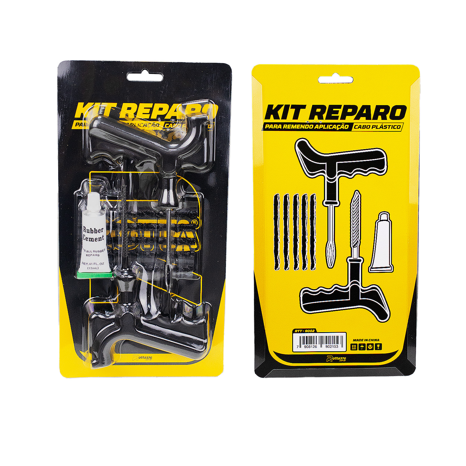 KIT REPARO PNEU S/CAMARA C/ CO2 VEIC.LEVE ROTTA 376