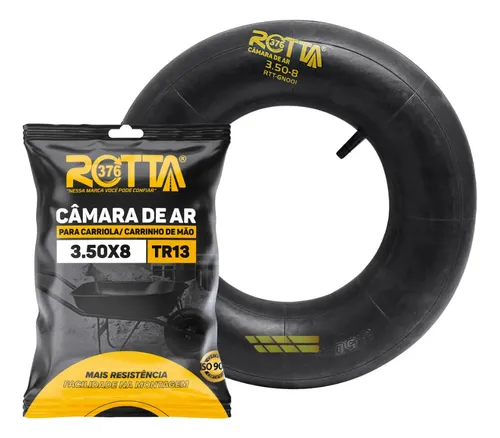 CAMARA D AR 3.50 X 8 RODA C.MAO ROTTA 376