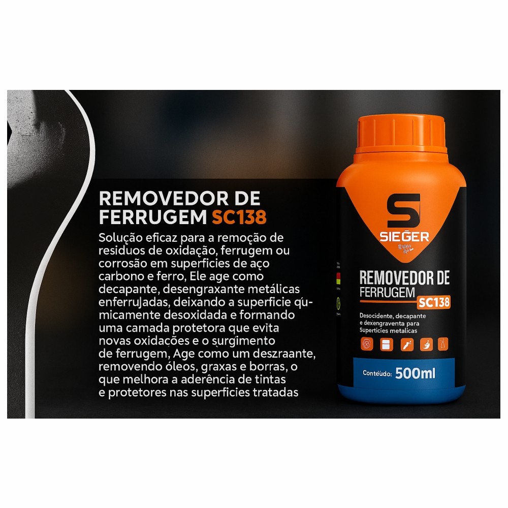REMOVEDOR DE FERRUGEM  500 ML SIEGER