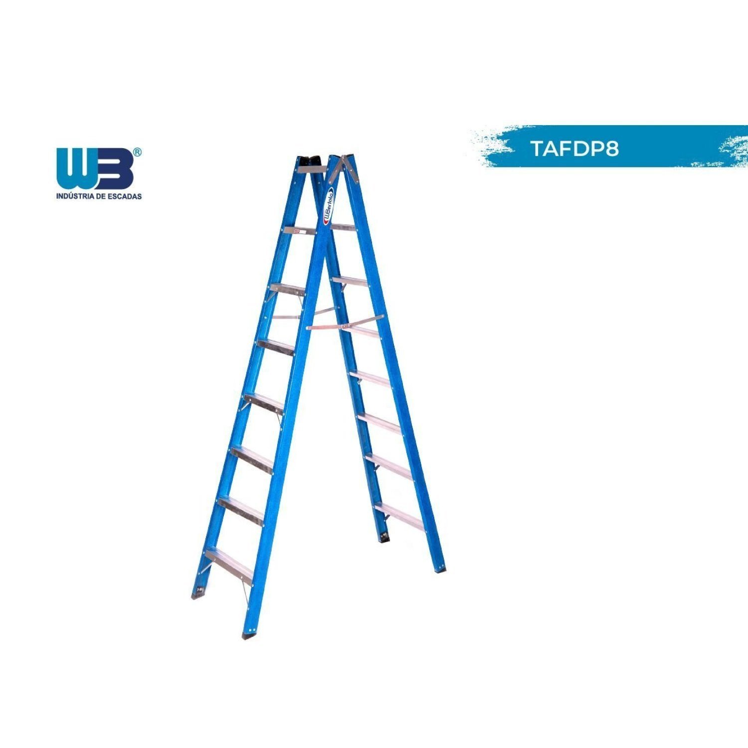ESCADA  8 DEGR TESOURA ALUM/FIBRA DUPLA WBERTOLO