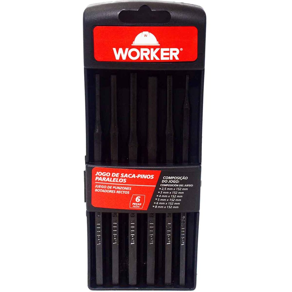 JOGO SACA PINO PARALELO 6 PEÇAS WORKER
