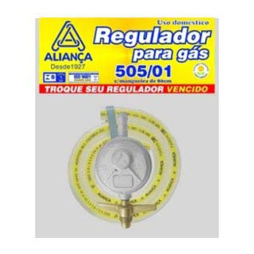 REGULADOR GAZ 505/01 BLINDADO C/ MANG 80CM ALIANCA