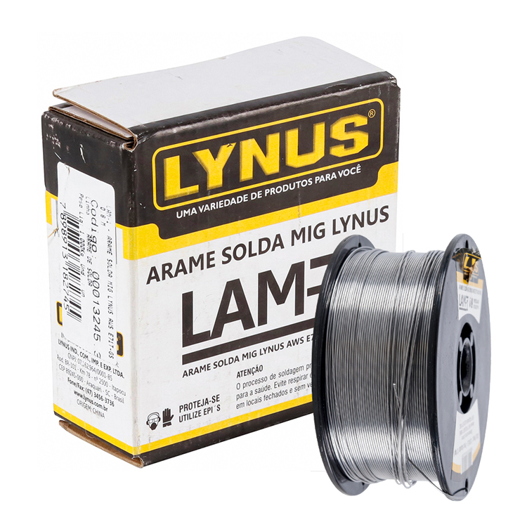 ARAME D SOLDA MIG 0.80 MM ROLO 0,9 KG AWS E71T-GS S/ GAS LYNUS