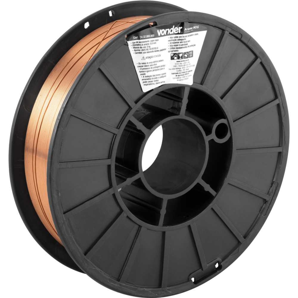 ARAME D SOLDA MIG 0.80 MM ROLO 5,0 KG AWS ER70S-6 LYNUS