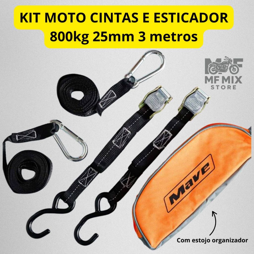 KIT CONJUNTO ESTICADOR 25MM X 0,8 Tonel. Gcho. 'S' P/ MOTO MAVE