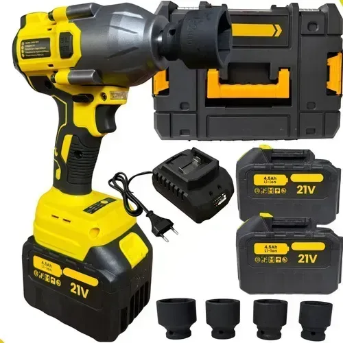 CHAVE IMPACTO 1/2" BAT. 21V/4Ah 130Kgfm BRUSHLESS C/KIT BOM-9971 BOMVINK