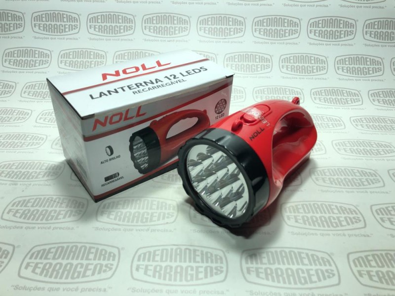 LANTERNA 12 LEDS RECAR