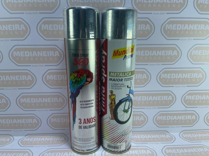 TINTA CROMADO 400 ML SPRAY MUNDIAL PRIME