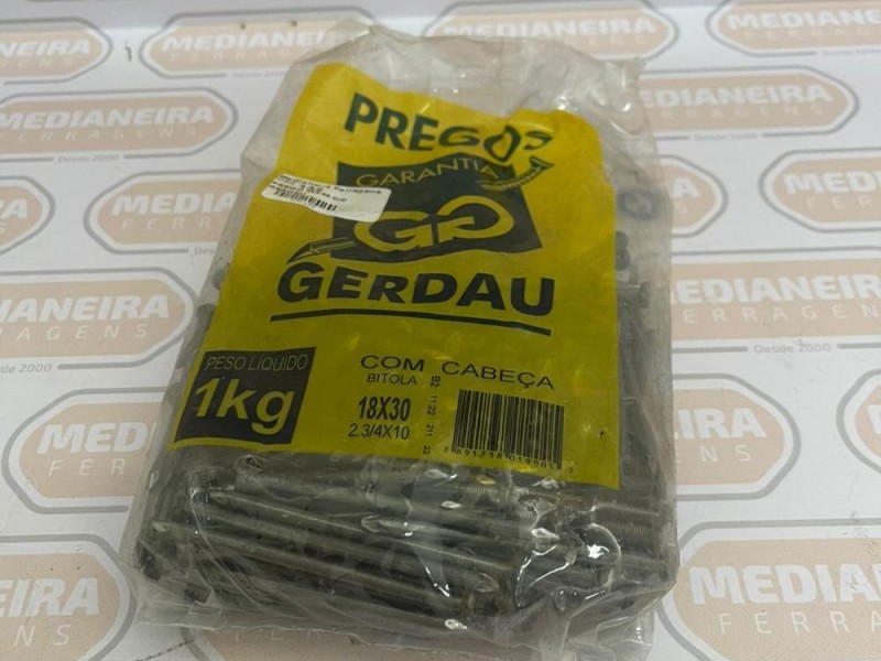 PREGO 18X30 C/C GERDAU